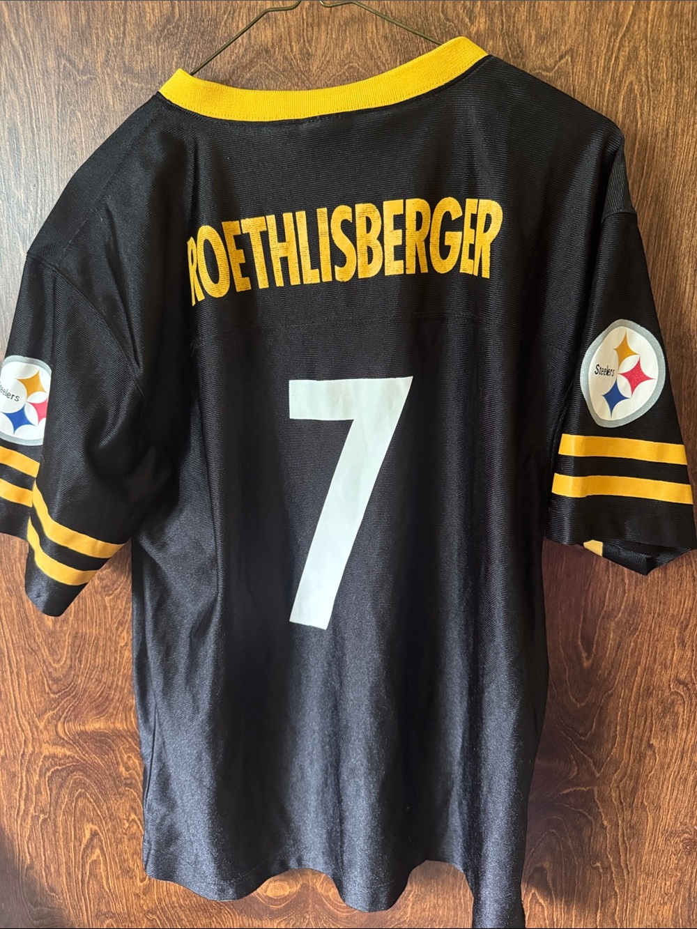 STARTER Black and Yellow Football Jersey with White Number